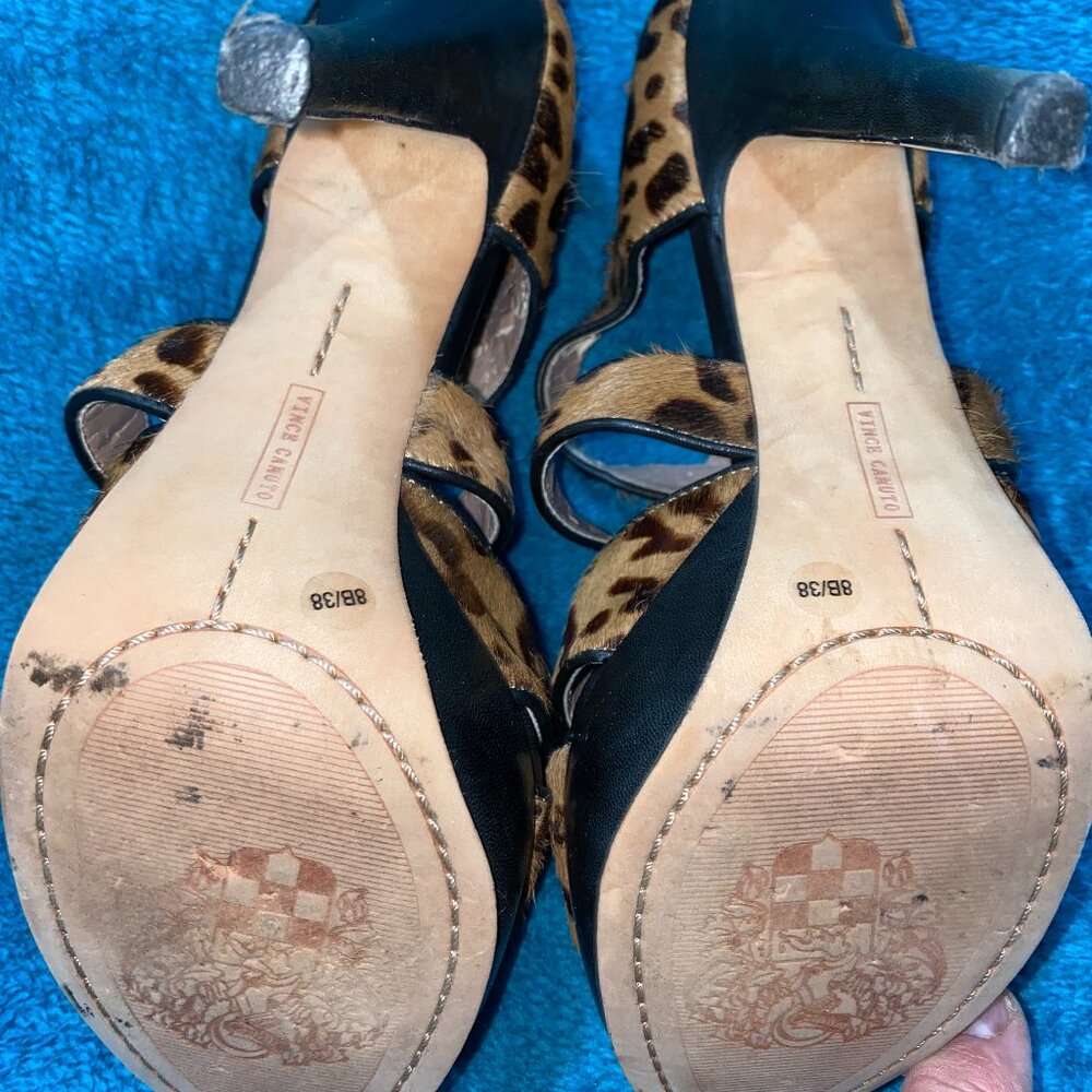 Vince Camuto heels sandals leopard print size 8 - Picture 5 of 7